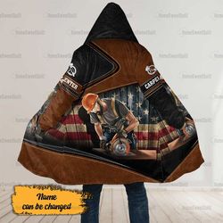 american carpenter pride 3d hooded cloak leather style carpenter job lover unisex hooded cloak