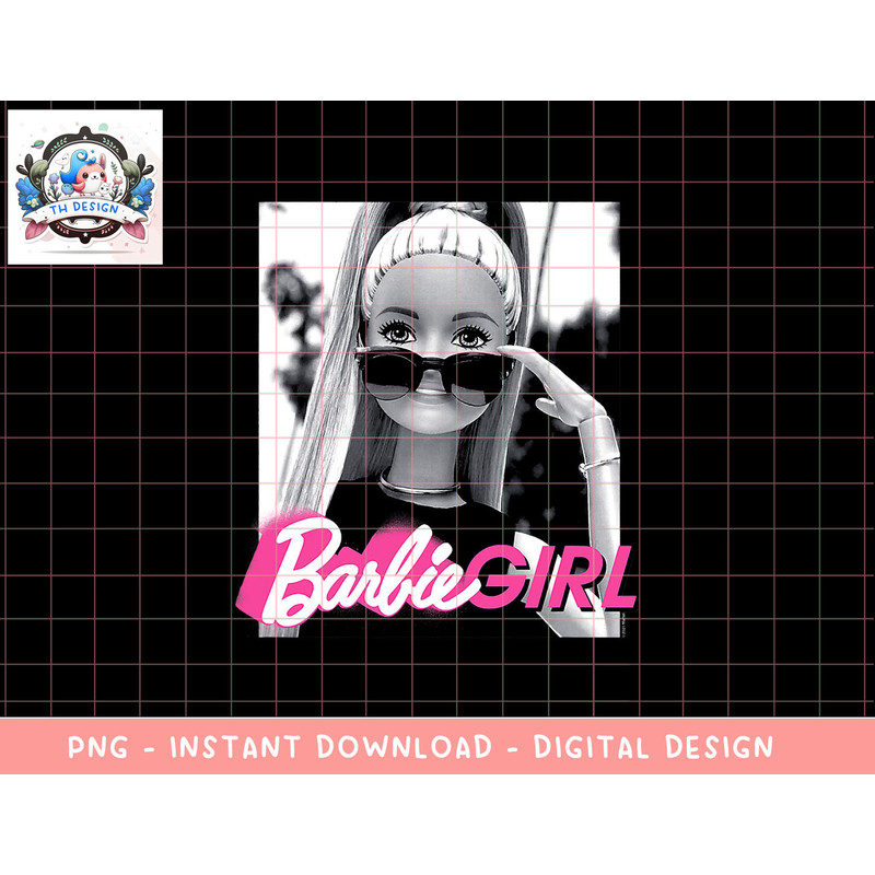 Barbie Girl Classic Fit png, sublimation - Black Cotton & Polyester Blend, Short Sleeve, Casual Style copy.jpg