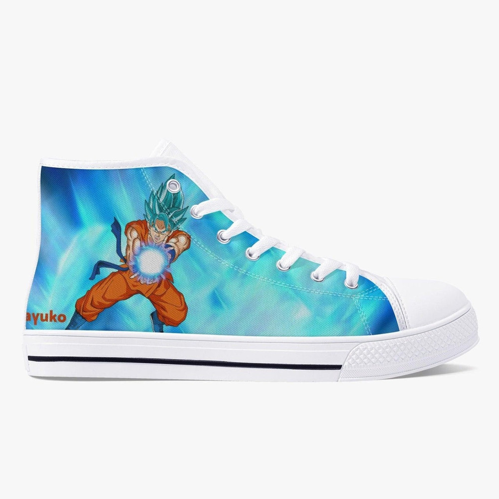 Dragon Ball Z Super Saiyan Blue Goku High Canvas Shoes for Fan, Dragon Ball Z Super Saiyan Blue Goku High Canvas Shoes Sneaker