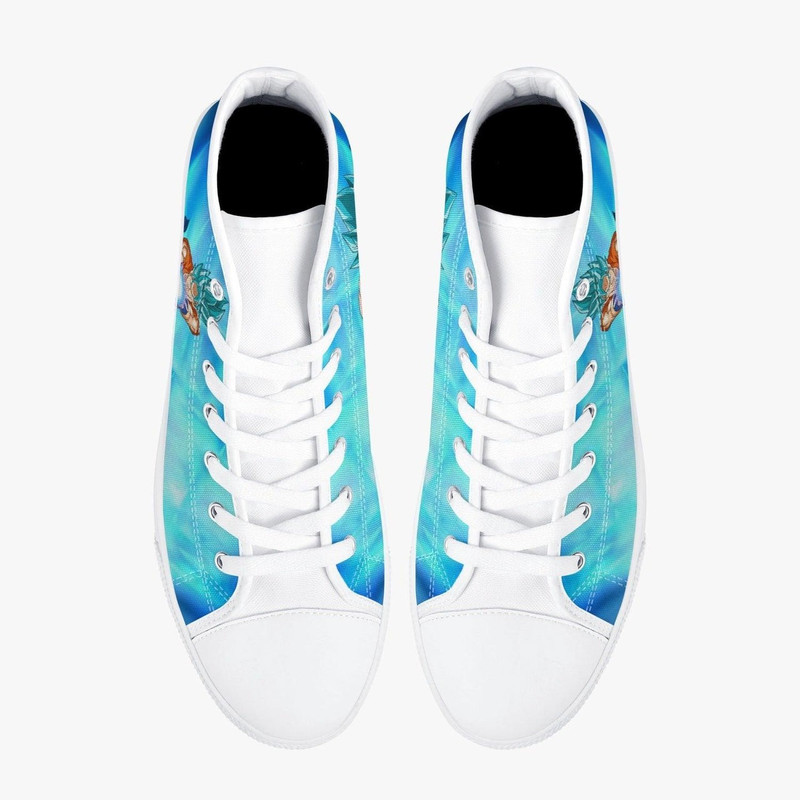 Dragon Ball Z Super Saiyan Blue Goku High Canvas Shoes for Fan, Dragon Ball Z Super Saiyan Blue Goku High Canvas Shoes Sneaker