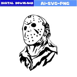 Jason Voorhees Svg, Horror Movies Svg, Jason Voorhees Svg, Horror Character Svg, Halloween Svg, Png Dxf Digital File