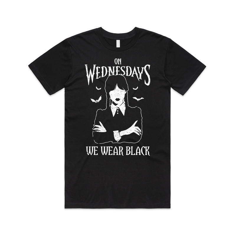 Addams On Wednesdays We Wear Black T-shirt Tee Top Gift TV Show Men’s Women’s - 1.jpg