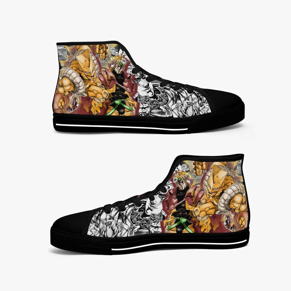JoJos Bizarre Adventure Dio Brando High Canvas Shoes for Fan, JoJos Bizarre Adventure Dio Brando High Canvas Shoes Sneaker
