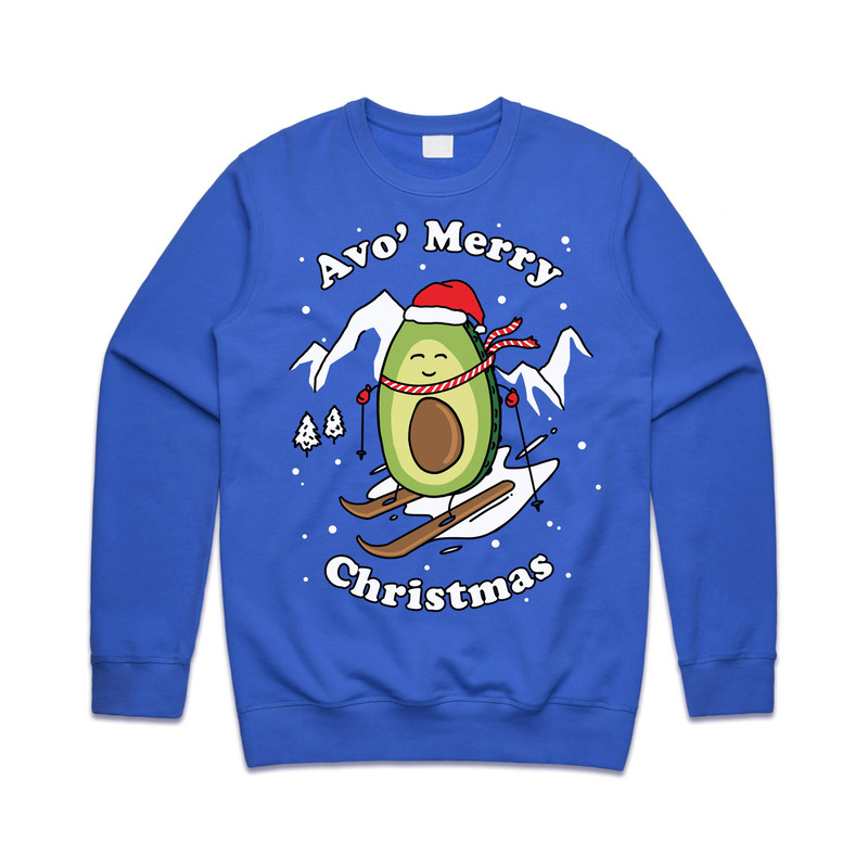 Avo' Merry Christmas Jumper Sweater Sweatshirt Xmas Funny Ugly Avocado Vegan Have Yourself A Skiing - 3.jpg