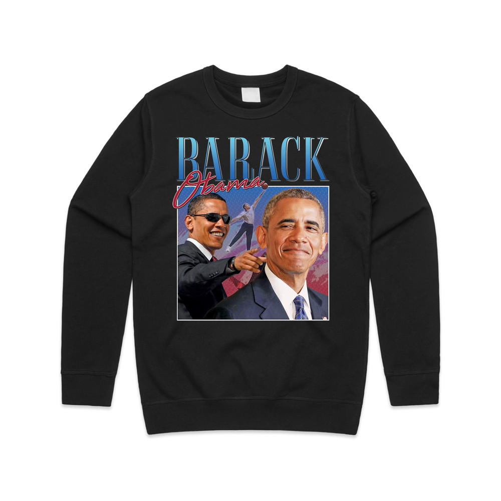 Barack Obama Homage Jumper Sweater Sweatshirt Funny US President Icon 2020 Election 90’s Vintage - 1.jpg