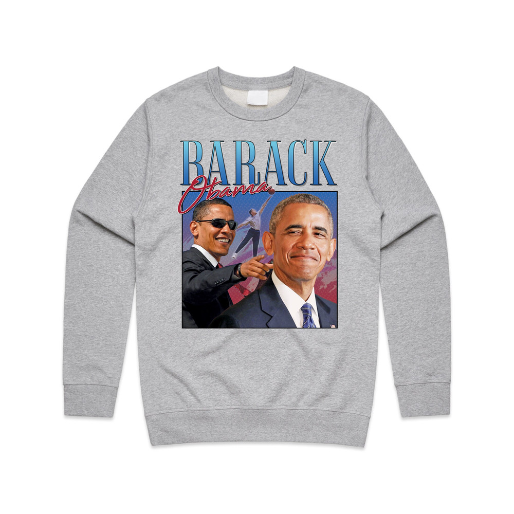 Barack Obama Homage Jumper Sweater Sweatshirt Funny US President Icon 2020 Election 90’s Vintage - 2.jpg