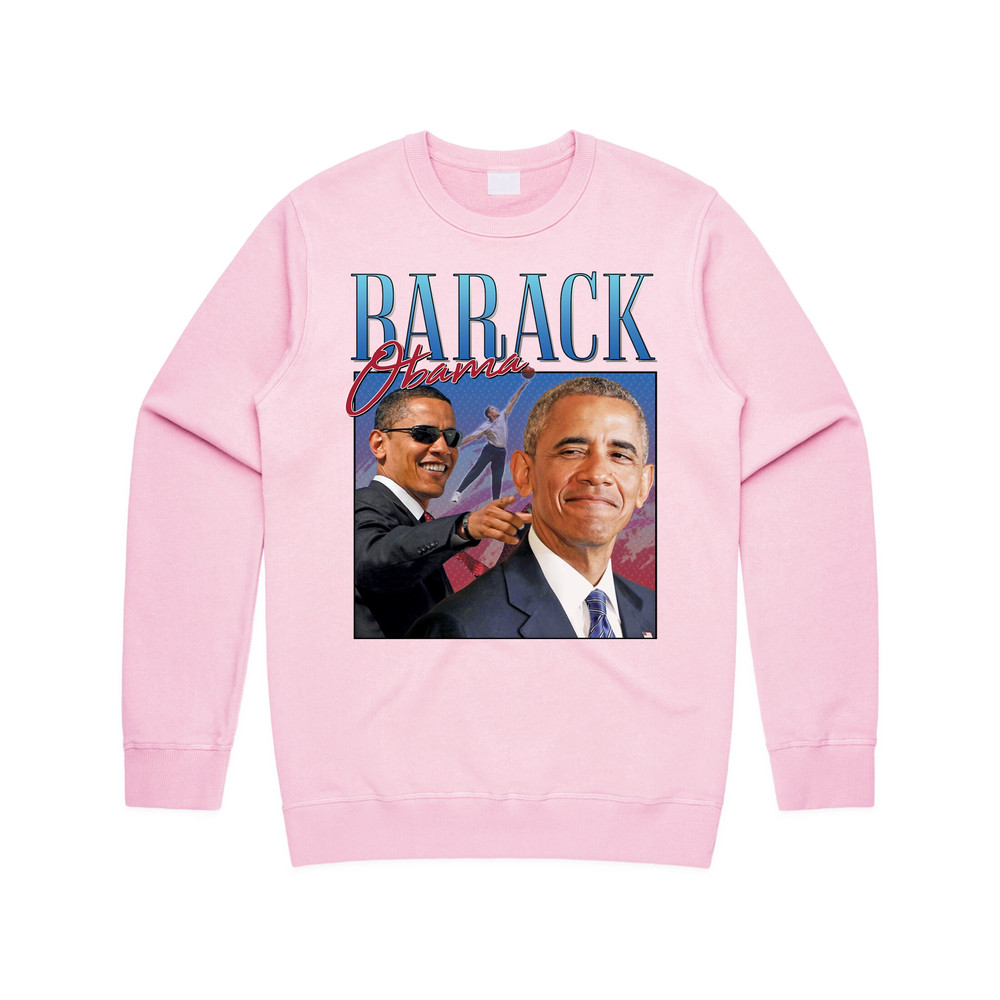 Barack Obama Homage Jumper Sweater Sweatshirt Funny US President Icon 2020 Election 90’s Vintage - 5.jpg