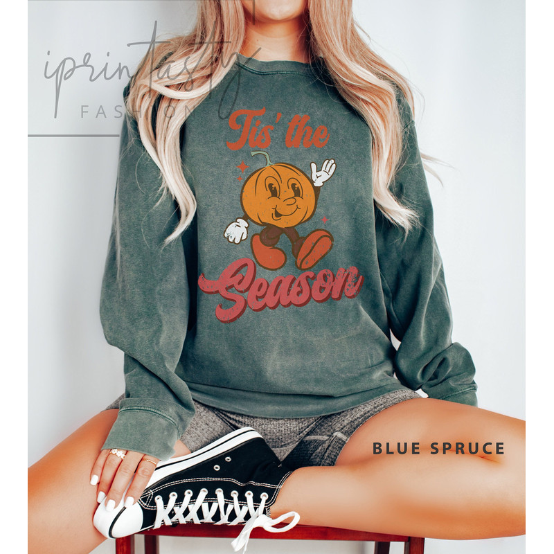 Comfort Colors Sweatshirt, this is season sweatshirt, Halloween sweater, retro Spooky Season sweatshirt, iprintasty halloween, ghost sweater - 2.jpg