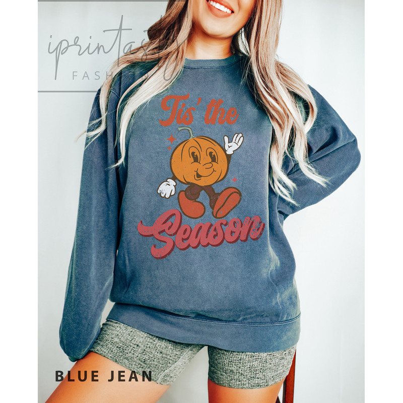 Comfort Colors Sweatshirt, this is season sweatshirt, Halloween sweater, retro Spooky Season sweatshirt, iprintasty halloween, ghost sweater - 3.jpg