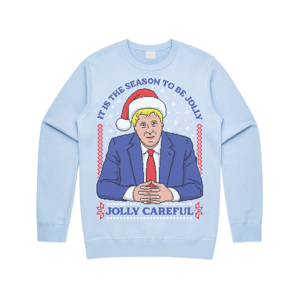 Boris Johnson It Is The Season To Be Jolly Careful Christmas Jumper Sweater Sweatshirt Lockdown Christmas 2020 Self Isolation Stay Home Xmas - 3.jpg
