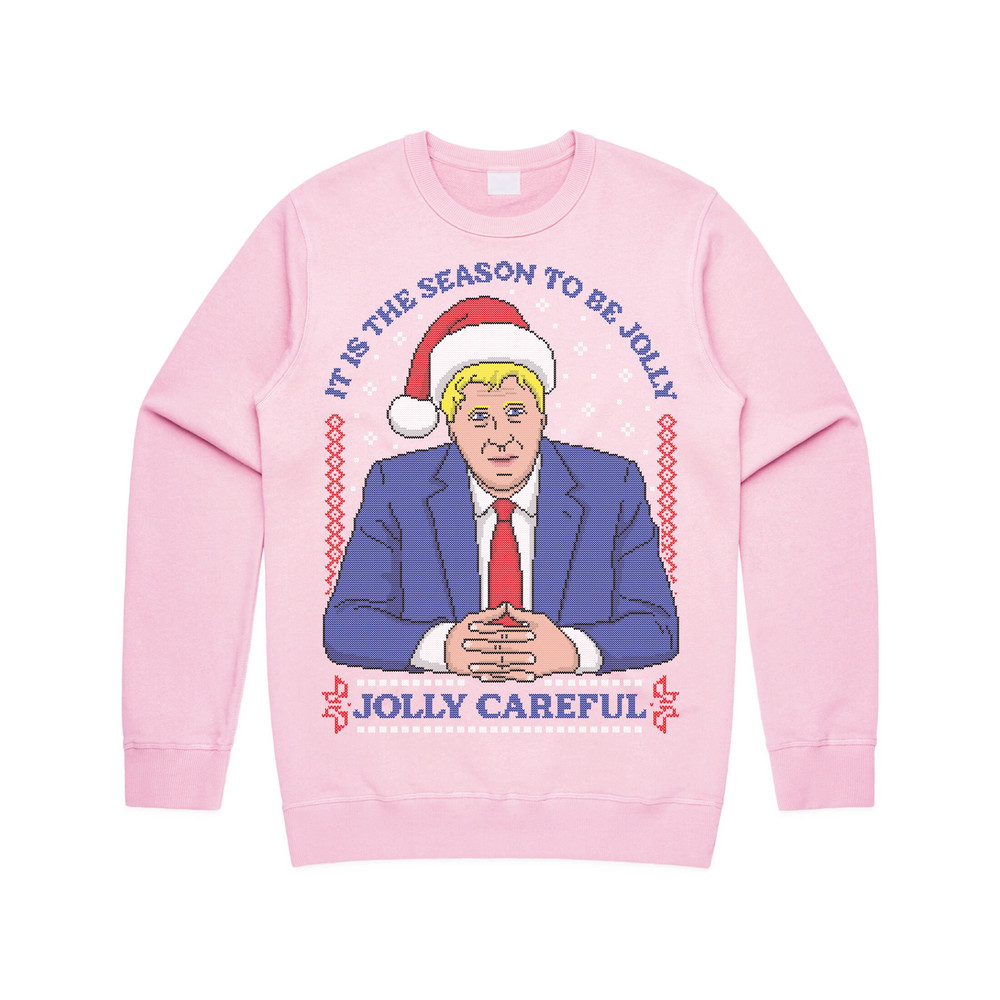 Boris Johnson It Is The Season To Be Jolly Careful Christmas Jumper Sweater Sweatshirt Lockdown Christmas 2020 Self Isolation Stay Home Xmas - 4.jpg