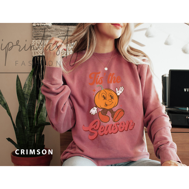 Comfort Colors Sweatshirt, this is season sweatshirt, Halloween sweater, retro Spooky Season sweatshirt, iprintasty halloween, ghost sweater - 5.jpg