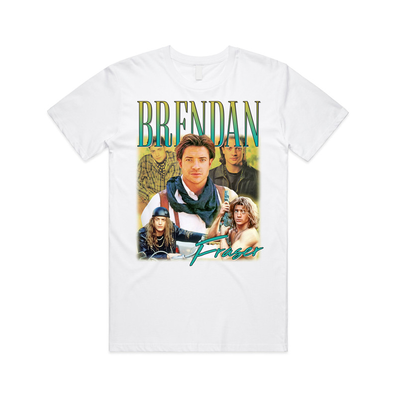 Brendan Fraser Homage T-shirt Tee Top Funny Retro 90s Gift TV Show Men’s Women’s - 2.jpg