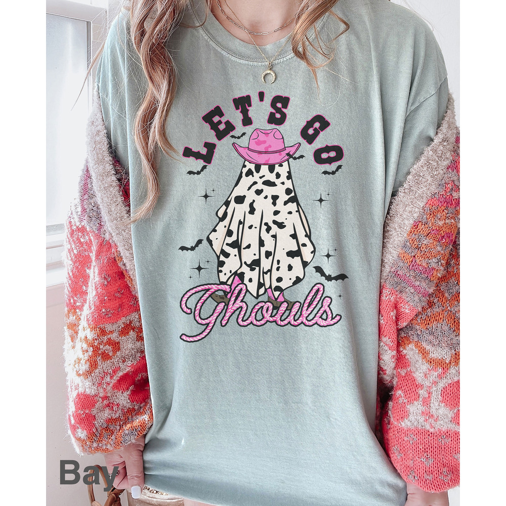 Comfort Colors, Cute Halloween shirt,Lets go ghouls  Shirt, Fall tee, Fall Shirt, Vintage Ghost Shirt, iprintasty halloween - 3.jpg
