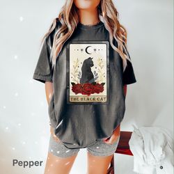 comfort colors, the black cat tarot card t-shirt,