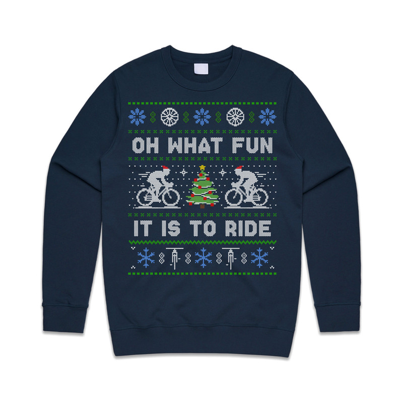 Cycling Oh What Fun It Is To Ride Jumper Sweater Sweatshirt Christmas Bicycle Cycle Gift Xmas - 1.jpg