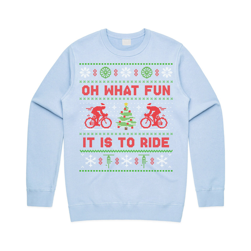 Cycling Oh What Fun It Is To Ride Jumper Sweater Sweatshirt Christmas Bicycle Cycle Gift Xmas - 3.jpg