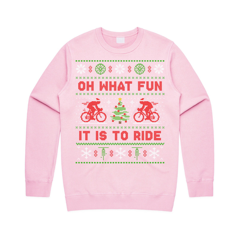 Cycling Oh What Fun It Is To Ride Jumper Sweater Sweatshirt Christmas Bicycle Cycle Gift Xmas - 4.jpg