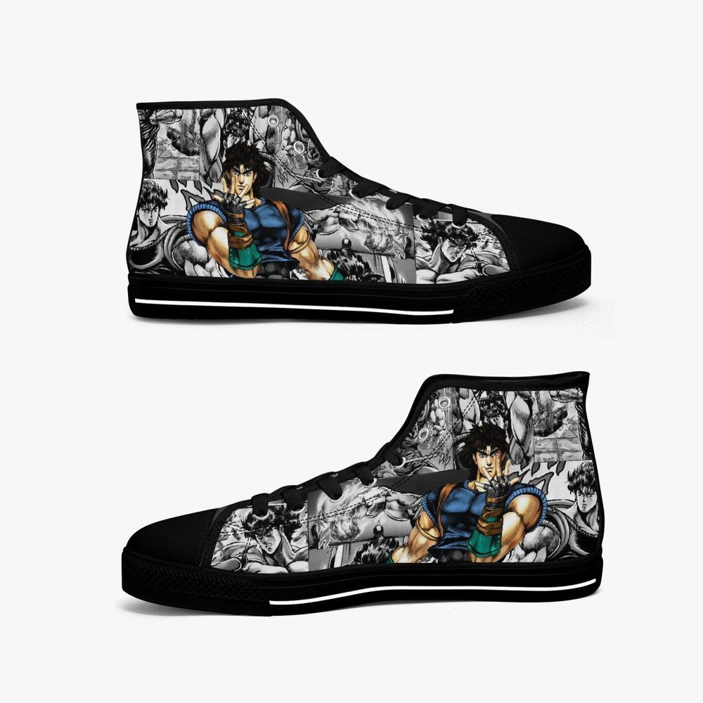 JoJos Bizarre Adventure Jonathan Joestar High Canvas Shoes for Fan, JoJos Bizarre Adventure Jonathan Joestar High Canvas Shoes Sneaker
