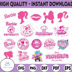 bundle layered svg file, pink doll svg, girl svg, svg file for cricut , layered svg files, clipart files, instant downlo