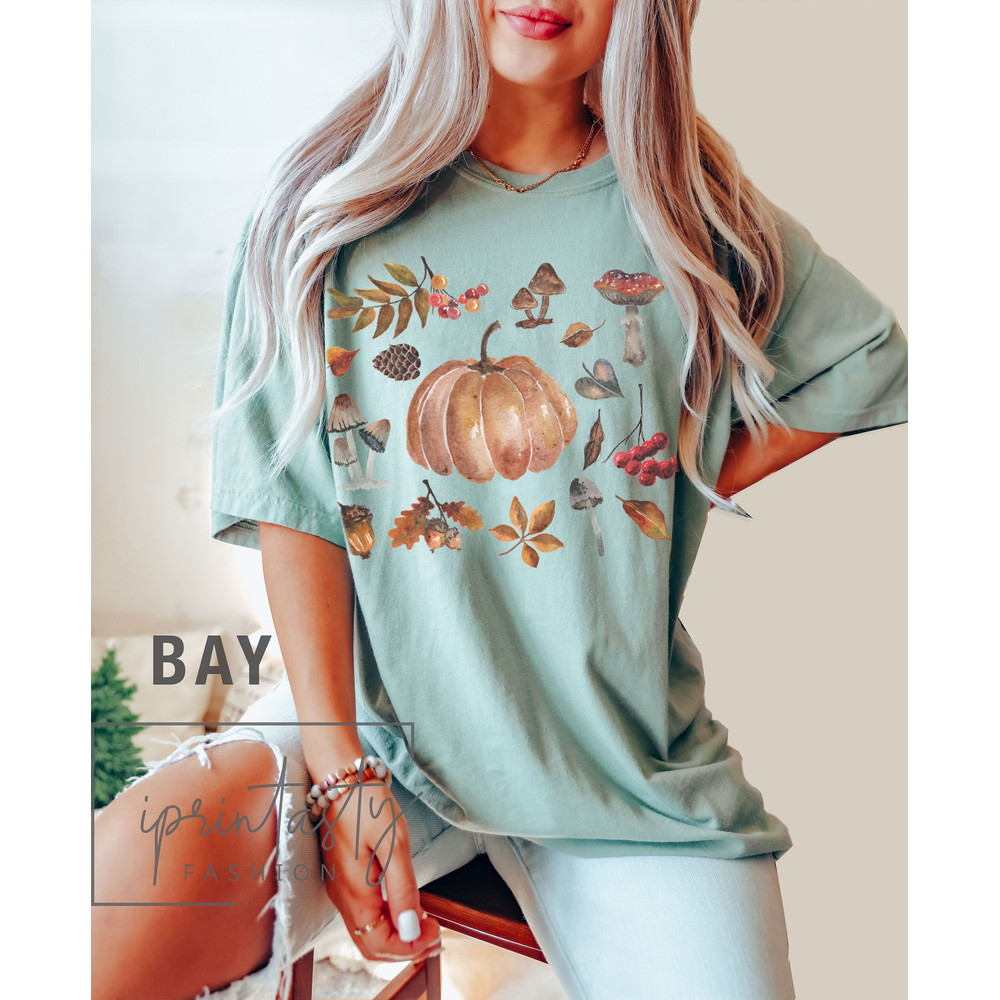 Comfort ColorsĀ® Autumn Watercolor Shirt, fall shirt, Autumn leaves Shirt, vintage fall Shirt, pumpkin Shirt, iprintasty - 2.jpg