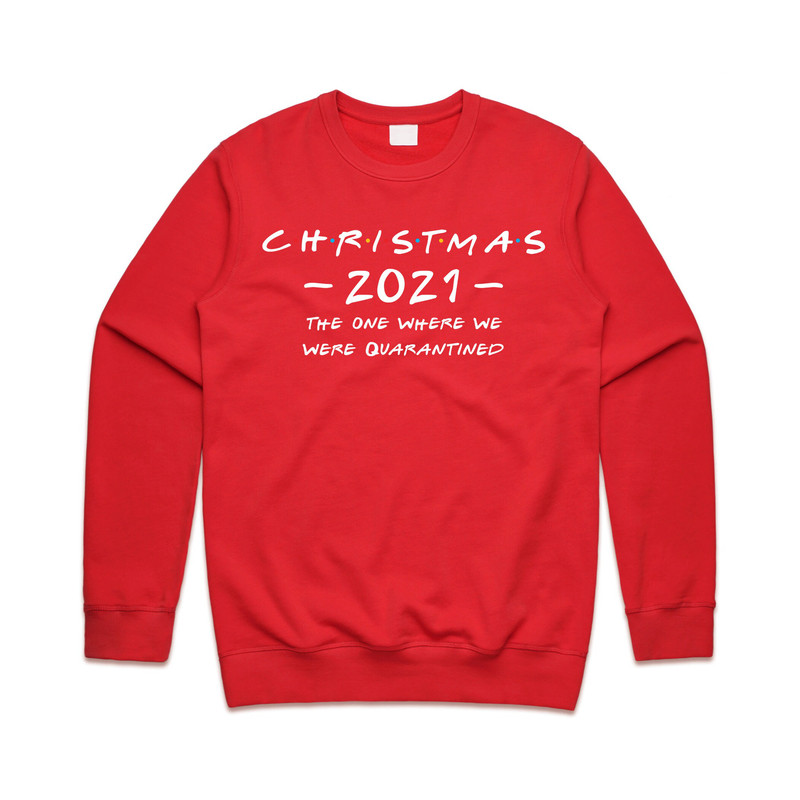 Friends The One Where Quarantine Christmas Jumper Sweater Sweatshirt Lockdown 2021 Matching Family Set - 1.jpg