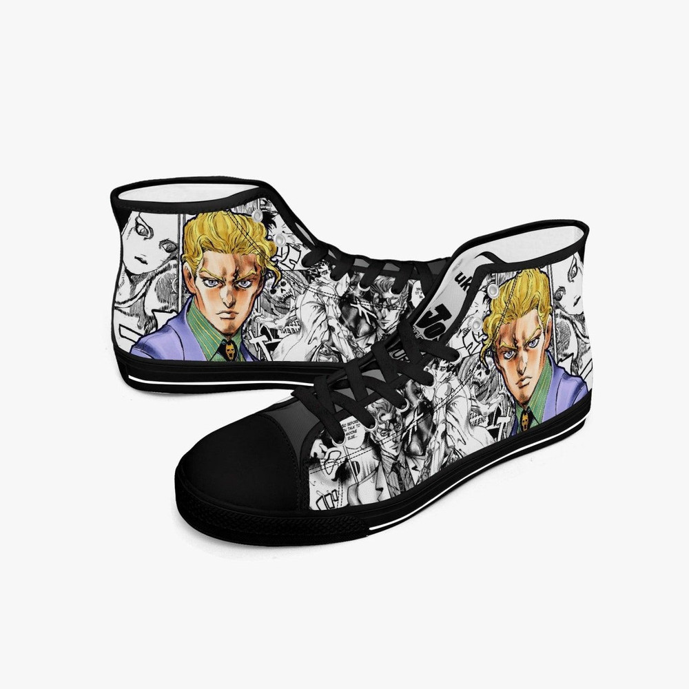 JoJos Bizarre Adventure Kira Killer Queen High Canvas Shoes for Fan, JoJos Bizarre Adventure Kira Killer Queen High Canvas Shoes Sneaker