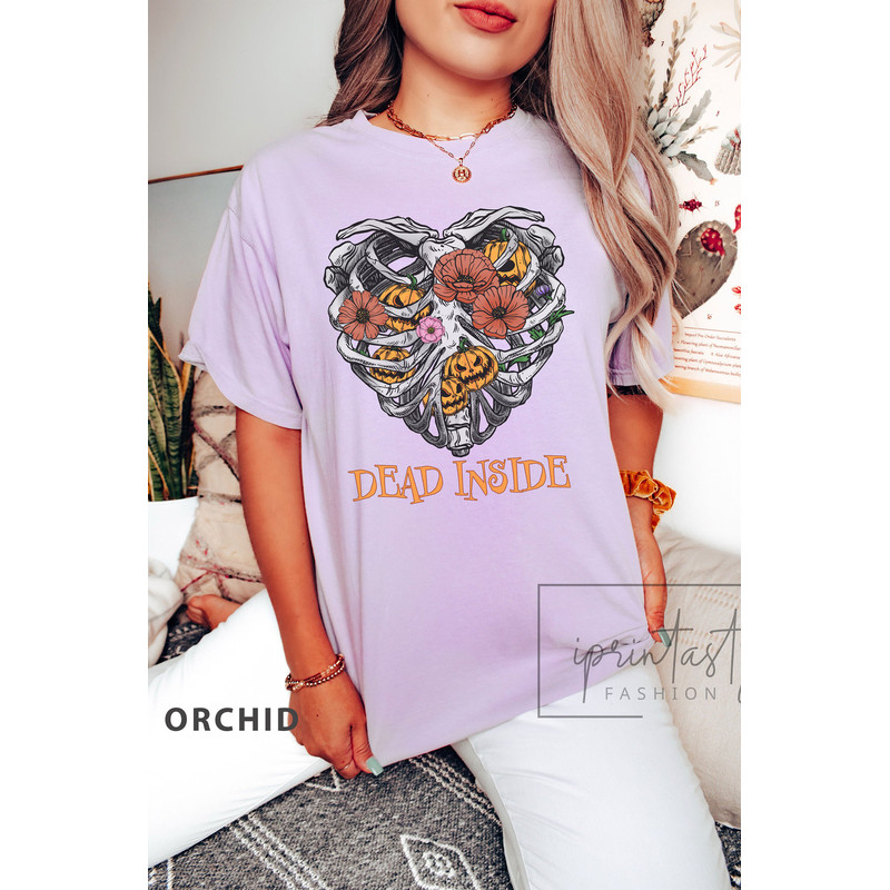 Comfort Colors® Dead inside Halloween tshirt, Skeleton Halloween Shirt, spooky Shirt, Fall tee, funnny Halloween Shirt, iprintasty halloween - 4.jpg