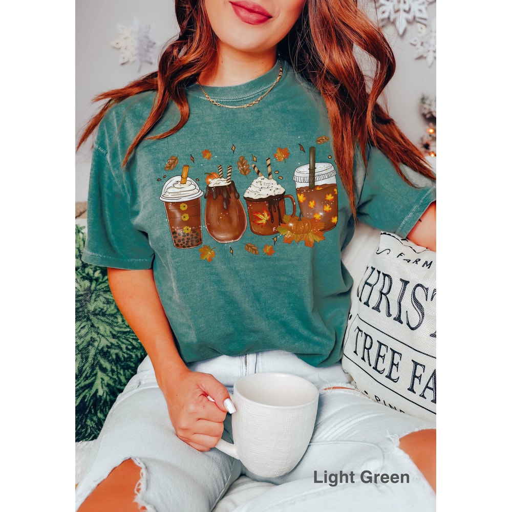 Comfort Colors® Fall Coffee t-shirt, Cute Fall t-shirt Women, Pumpkin Spice Latte t-shirt, Cute Fall t-shirt, Pumpkin Spice Shirt - 2.jpg