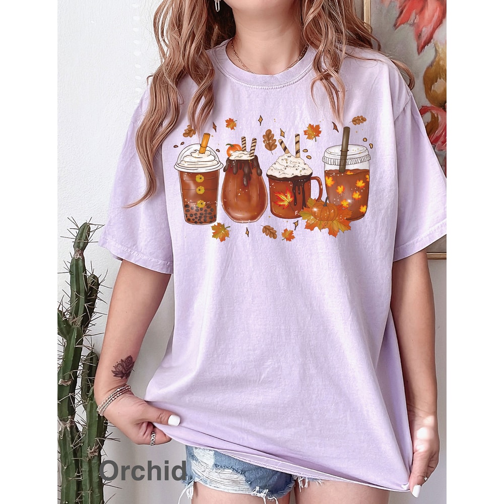 Comfort Colors® Fall Coffee t-shirt, Cute Fall t-shirt Women, Pumpkin Spice Latte t-shirt, Cute Fall t-shirt, Pumpkin Spice Shirt - 3.jpg