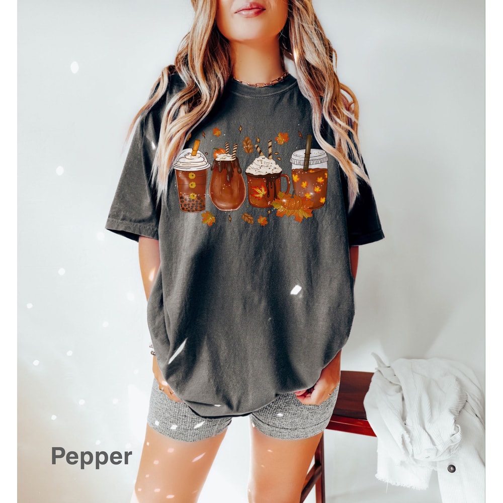 Comfort Colors® Fall Coffee t-shirt, Cute Fall t-shirt Women, Pumpkin Spice Latte t-shirt, Cute Fall t-shirt, Pumpkin Spice Shirt - 4.jpg