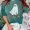 Comfort ColorsĀ® Floral ghost T-Shirt, Halloween gift for woman, Cute ghost tee, Halloween T shirt, fall gift, gift for her - 2.jpg