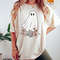 Comfort ColorsĀ® Floral ghost T-Shirt, Halloween gift for woman, Cute ghost tee, Halloween T shirt, fall gift, gift for her - 4.jpg