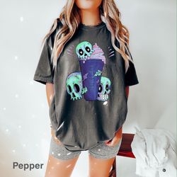 comfort colors halloween shirt, dancing skeleton