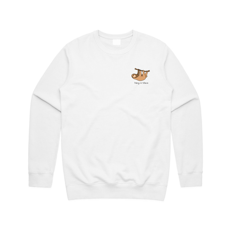 Hang In There Pocket Jumper Sweater Sweatshirt Sloth Illustration Cute Funny - 2.jpg