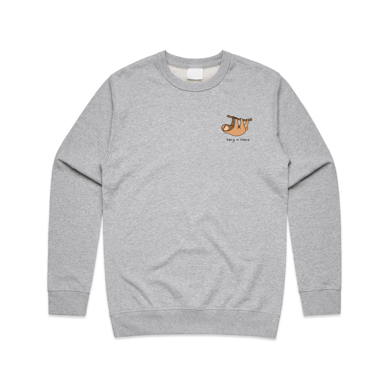 Hang In There Pocket Jumper Sweater Sweatshirt Sloth Illustration Cute Funny - 3.jpg