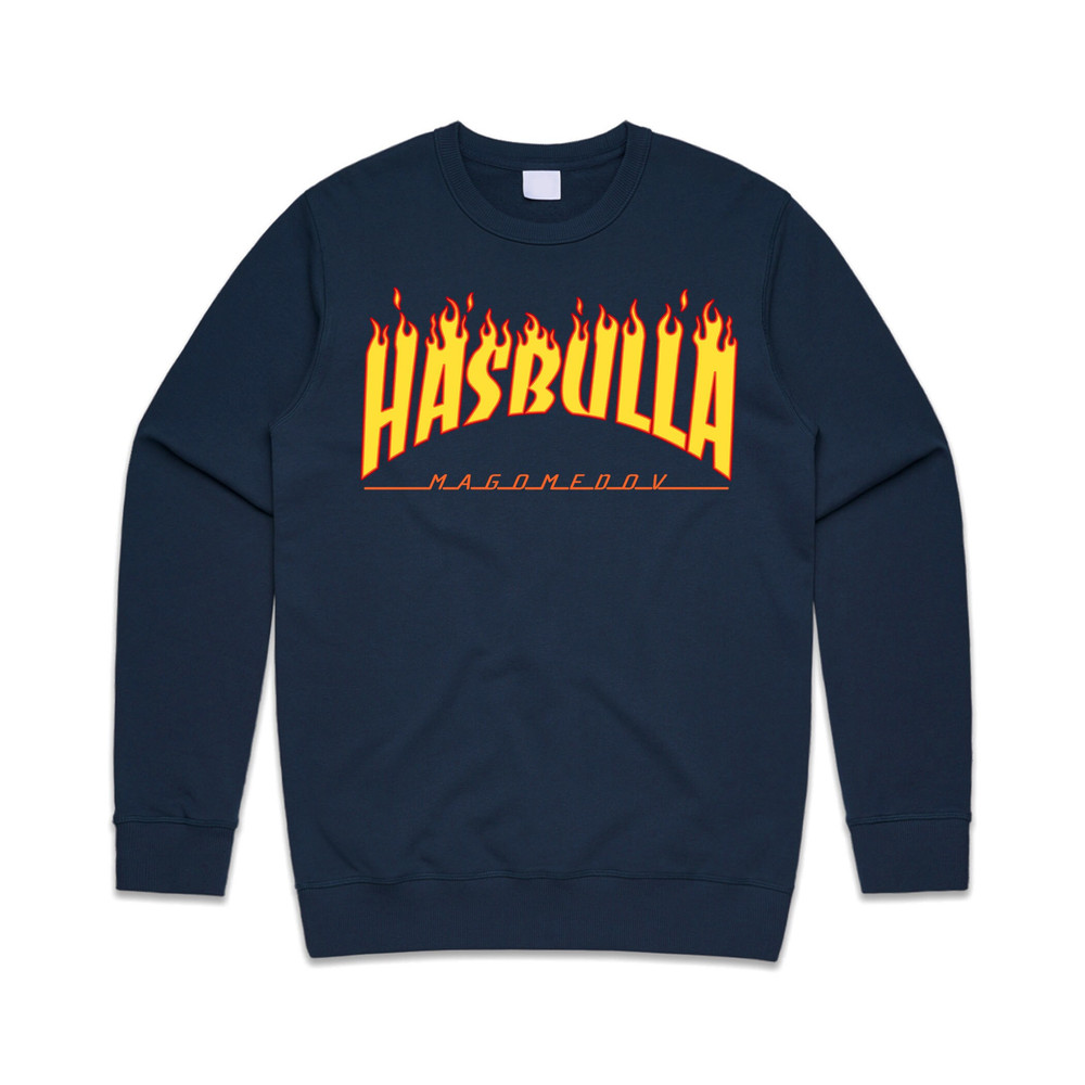 Hasbulla Magomedov Flames Jumper Sweater Sweatshirt Funny Internet Gift Meme Retro 90's Fire - 2.jpg