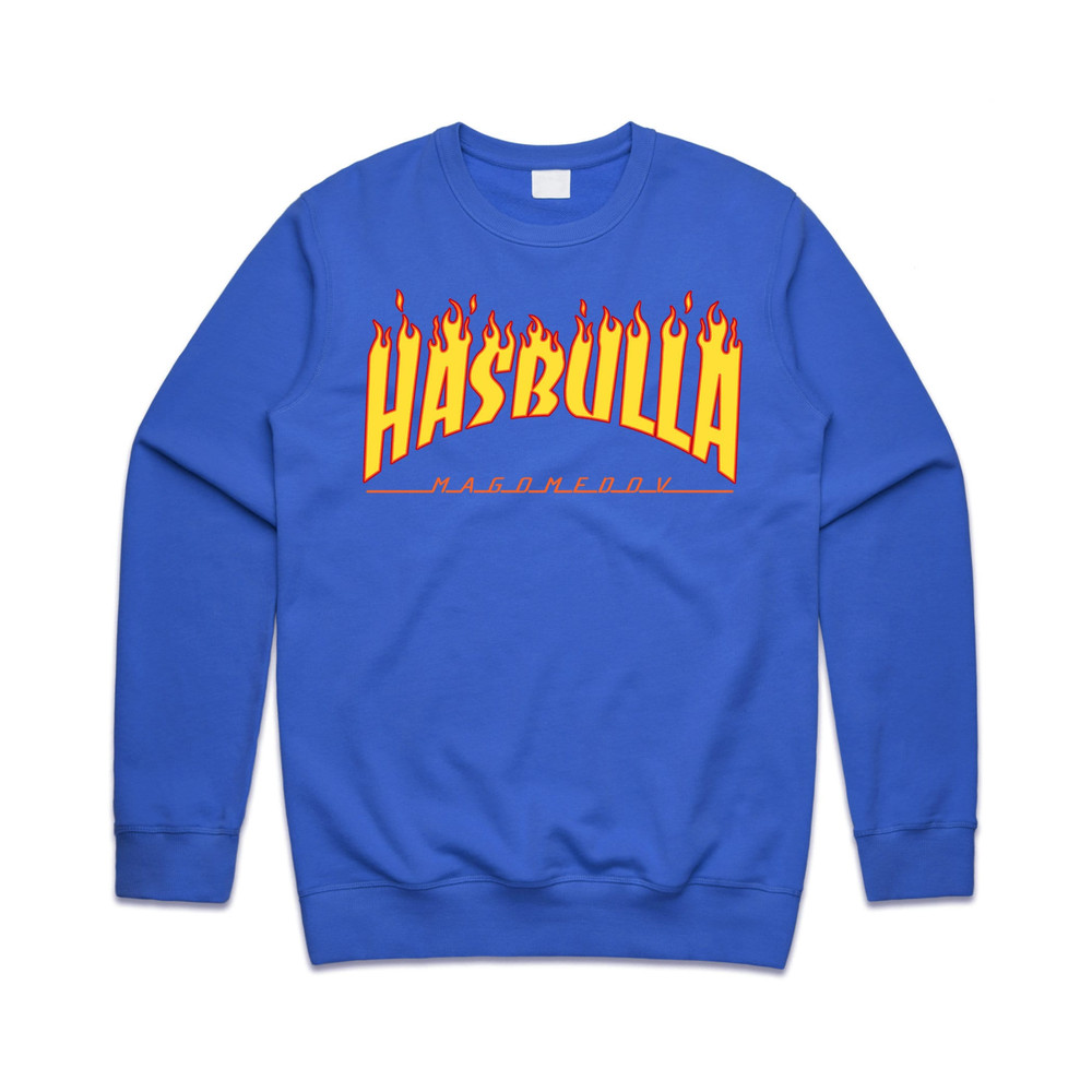 Hasbulla Magomedov Flames Jumper Sweater Sweatshirt Funny Internet Gift Meme Retro 90's Fire - 3.jpg