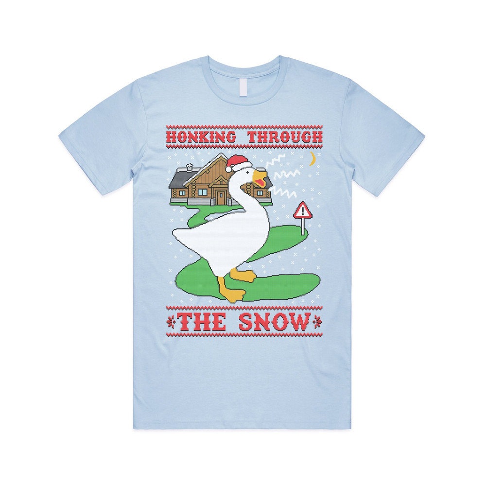 Honking Through The Snow T-shirt Tee Top Swan Goose Christmas Funny Ugly Xmas Gift - 2.jpg