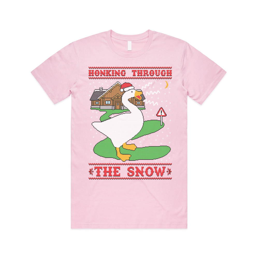 Honking Through The Snow T-shirt Tee Top Swan Goose Christmas Funny Ugly Xmas Gift - 3.jpg