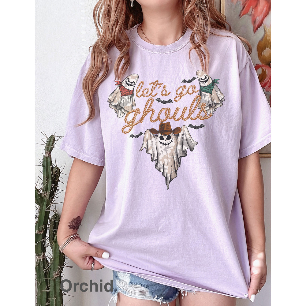 Comfort ColorsĀ® Howdy Halloween Shirt, Lets go ghouls Shirt, Halloween Shirt, Retro Halloween shirt, Cowgirl Halloween, iprintasty halloween - 2.jpg