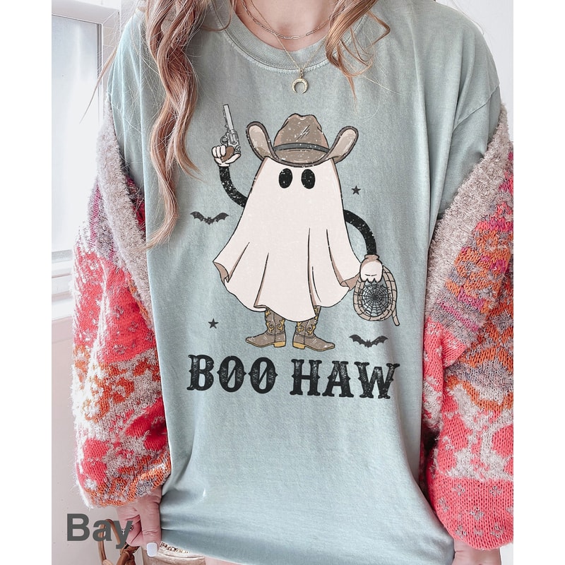 Comfort ColorsĀ® Howdy Halloween Shirt, Lets go ghouls Shirt, Halloween Shirt, Retro Halloween shirt, Cowgirl Halloween, iprintasty halloween - 4.jpg