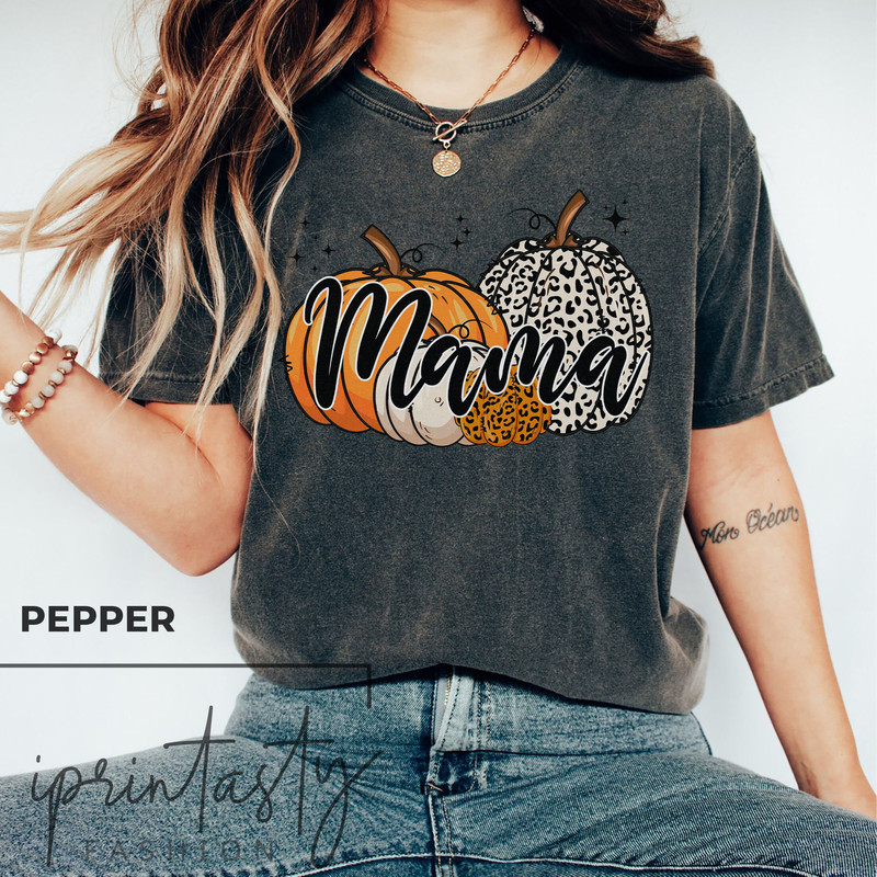 Comfort ColorsĀ® Mama Pumpkin Shirt, Mama's Pumpkin Shirt, lopard Pumpkin Shirt, Mama Shirt, Thankful Mama Shirt, iprintasty halloween - 4.jpg
