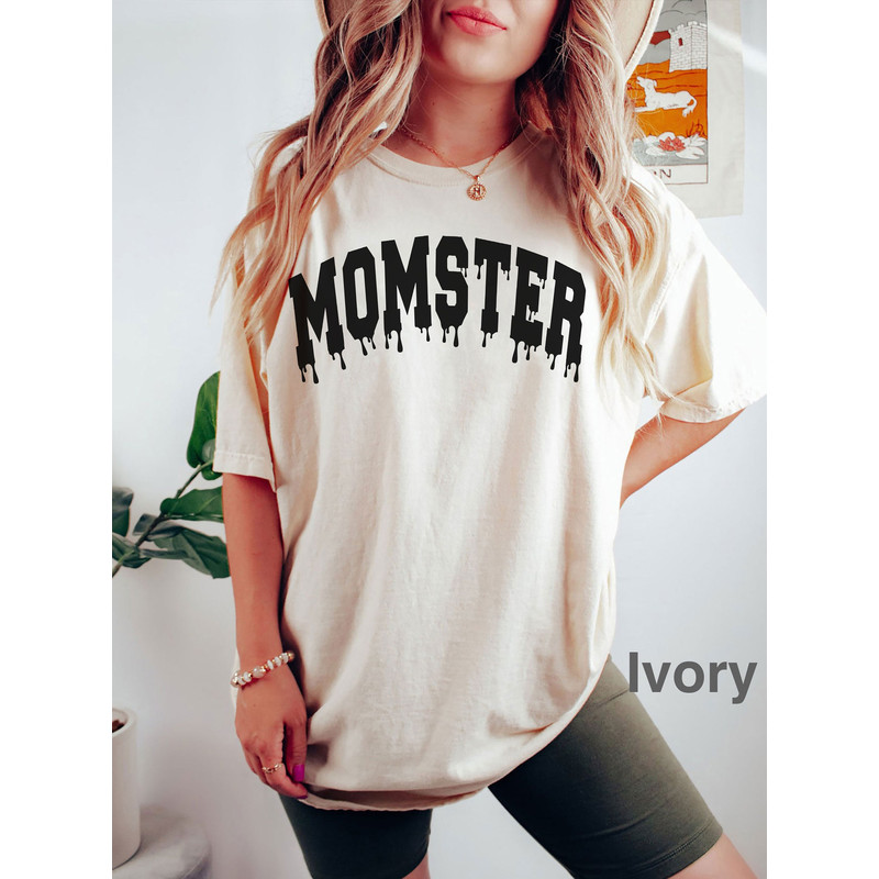 Comfort Colors® Momster Shirt, Graphic Tees for Women, Cute Halloween t-shirt, Retro Fall Shirt, Vintage Ghost Shirt, iprintasty halloween - 4.jpg