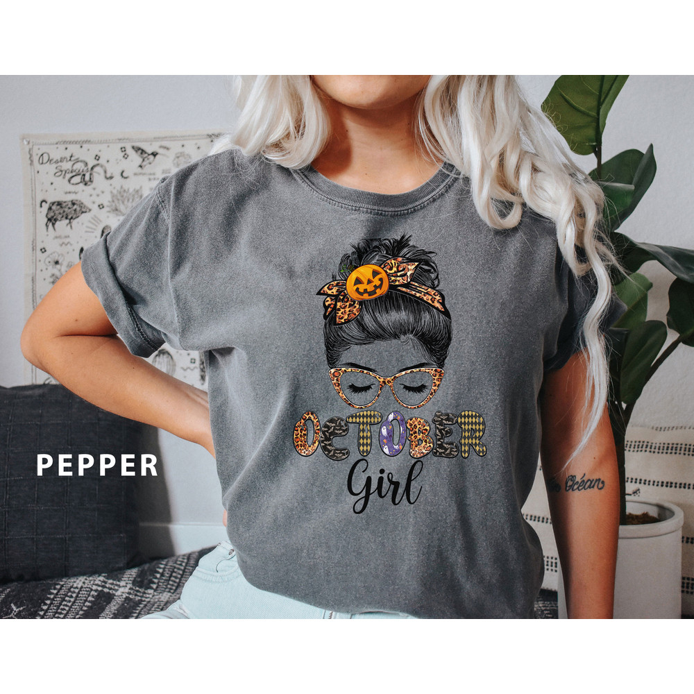 Comfort Colors® october girl t-shirt, halloween season tee, fall vibes t-shirt, Fall Shirt, Halloween Shirt, iprintasty halloween - 2.jpg