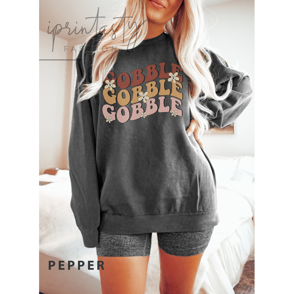 Comfort Colors® retro Gobble sweatshirt, Thanksgiving sweatshirt, Gobble sweatshirt, Thanksgiving Family, Fall Shirt, iprintasty halloween - 3.jpg