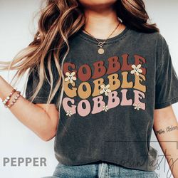 comfort colors retro gobble sweatshirt, thanksgiv