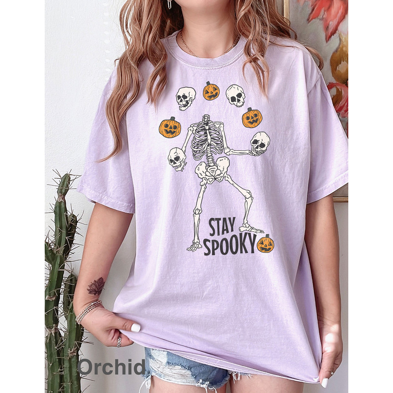 Comfort Colors® Retro Halloween t-shirt, Skeleton Halloween Shirt, stay spooky Shirt, Fall Shirt, Halloween Shirt, iprintasty halloween - 3.jpg