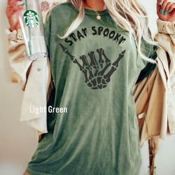 comfort colors  retro halloween t-shirt, skeleton