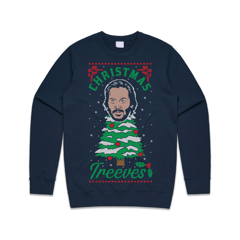 Keanu Reeves Christmas Treeves Jumper Sweater Sweatshirt Meme Internet 2020 Xmas Funny - 2.jpg